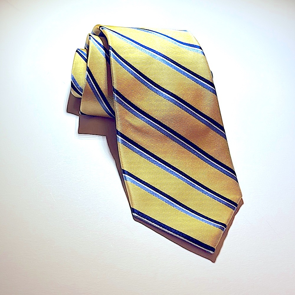 Tommy Hilfiger Yellow & Blue Striped Tie